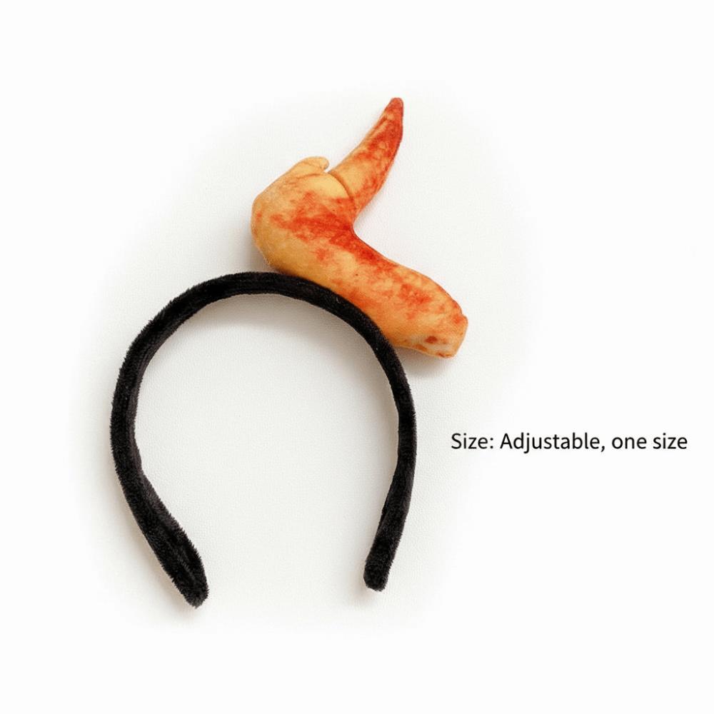 Creative Bone Simulated Food Headband Hotdog Fried Egg Hair Hoop Strawberry Imitation Vegetable Hairband Party Hair Accessories