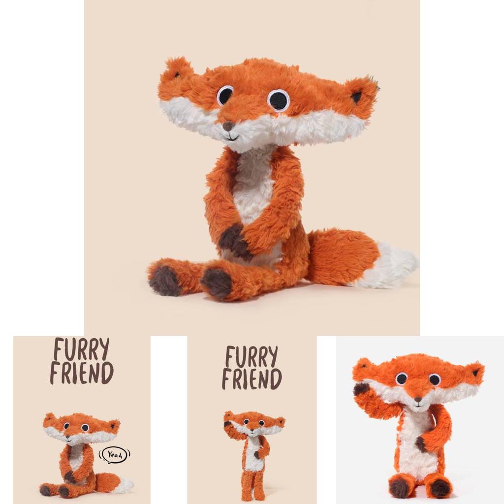 Adorable 38cm Dewar Fox Plush Toy Soft Stuffed Animal Cute Birthday Gift For Girls