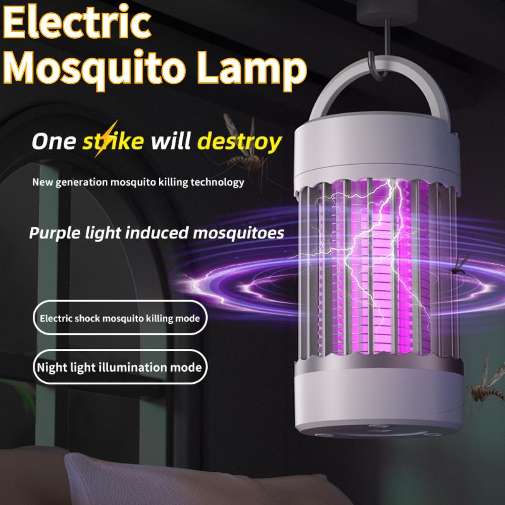 USB Rechargeable Electric Mosquito Killer Lamp, Portable Wall-mounted Bug Zapper for Home Dorm Outdoor