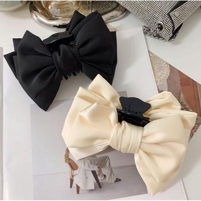 Korea Large Size Bow Hair Clip Elegant Temperament Simple Style Exquisite Girl  Claw Clip Fashion Hair Accessories