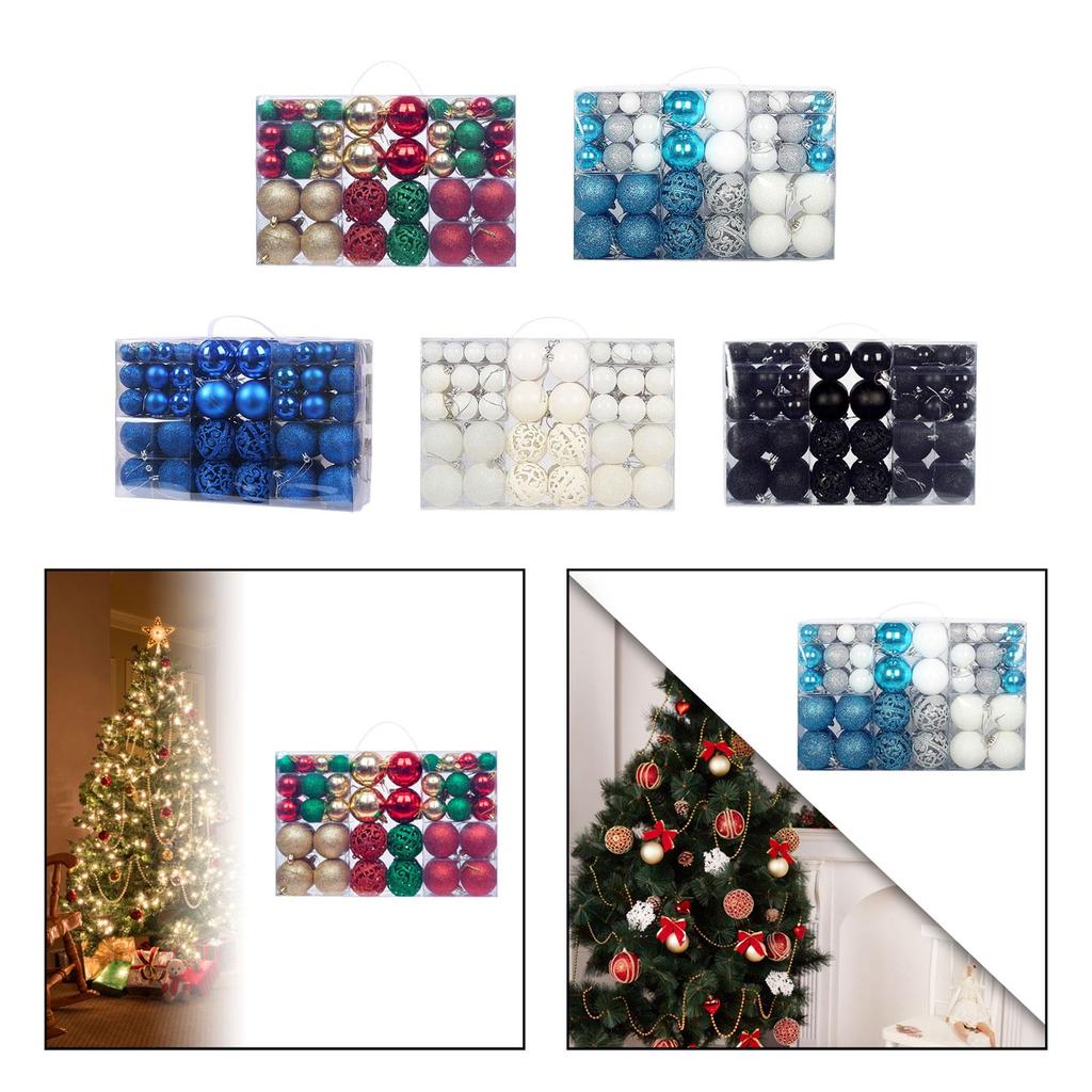 100 Stück Weihnachtsbaumkugeln Dekorationen Dekoration Bruchfeste Christbaumschmuck für festliche Verlobung Zuhause Silvesterparty