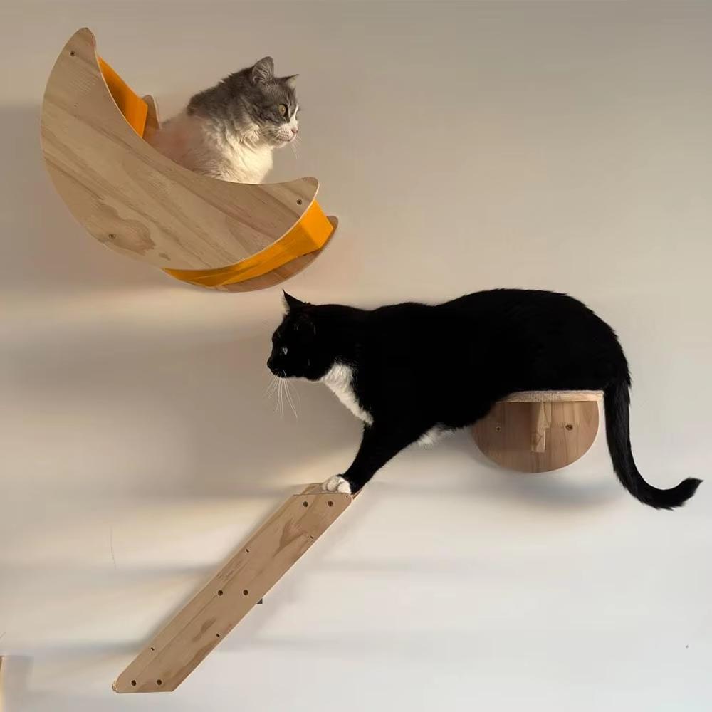 High-Quality Wall-Mounted Cat Scratching Furniture  With Cat Climbing Perches Hammock Wall Steps For Sleeping And Playing