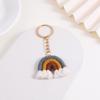 Handmade Knitted Rainbow Keychain Pendant Accessory
