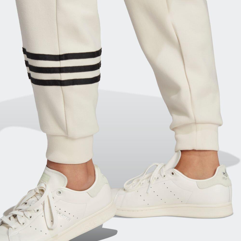 Adidas Campus 00s Series Logo Embroidered Elastic Waist Knitted Joggers Women Bottoms Cream-White IB7320