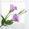 Artificial Platycodon Grandiflorus Flower with 2 Head Blooms And 1 Bud Fake Silk Flower with Stem And Leaves for Wedding Party Kitchen Bedroom Baby