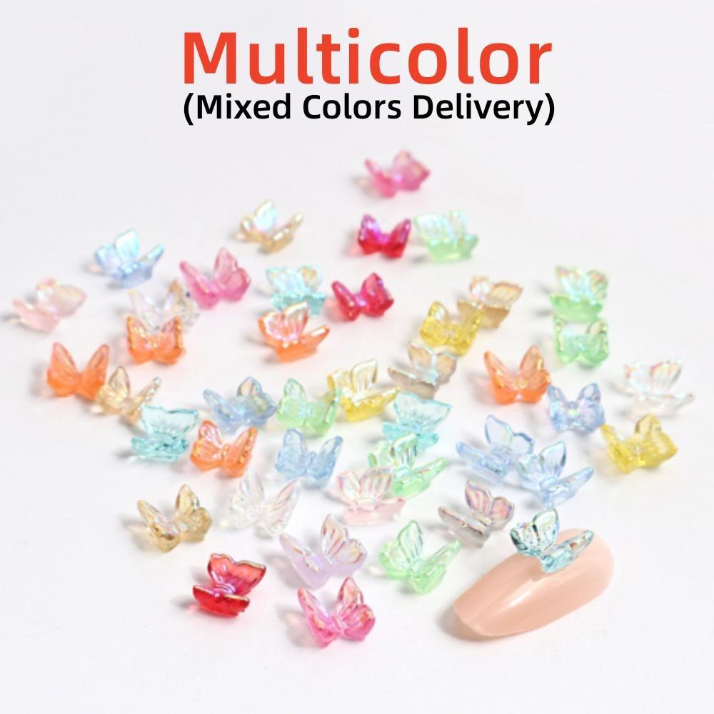 

500/300/100/30/5 шт. 3D блестящий сплав для ногтей украшение в виде бабочки кристалл горный хрусталь циркон украшения для ногтей украшения для ногтей для женщин и девочек 100pcs
