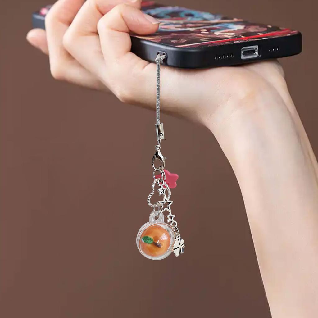Adorable Fruit Themed Mobile Phone Lanyard Stylish Handbag Hanging Decoration Holiday Present For Teen Girls