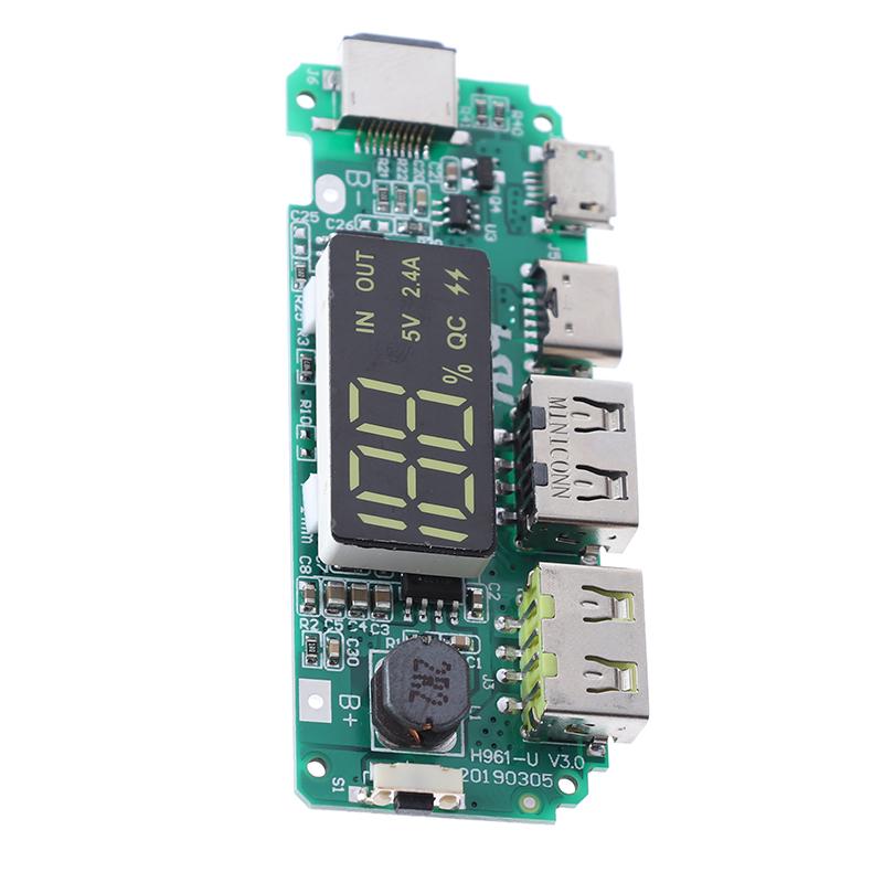 Led Dual Usb Micro Type-C Mobile Power Charging Board Usb Circuit Protection