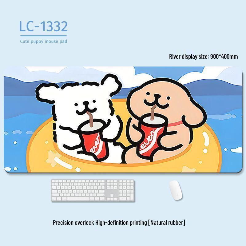 Extra-Large Heated Anti-Slip Cartoon Mouse and Keyboard Pad - Comfortable Desk Pad for Office & Gaming