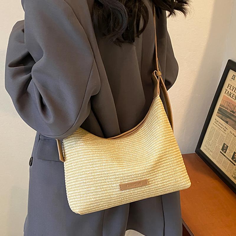 Retro Fabric Feminine Bag Niche Shoulder Bag Casual Patchwork Versatile Square Crossbody Bag  Trend New
