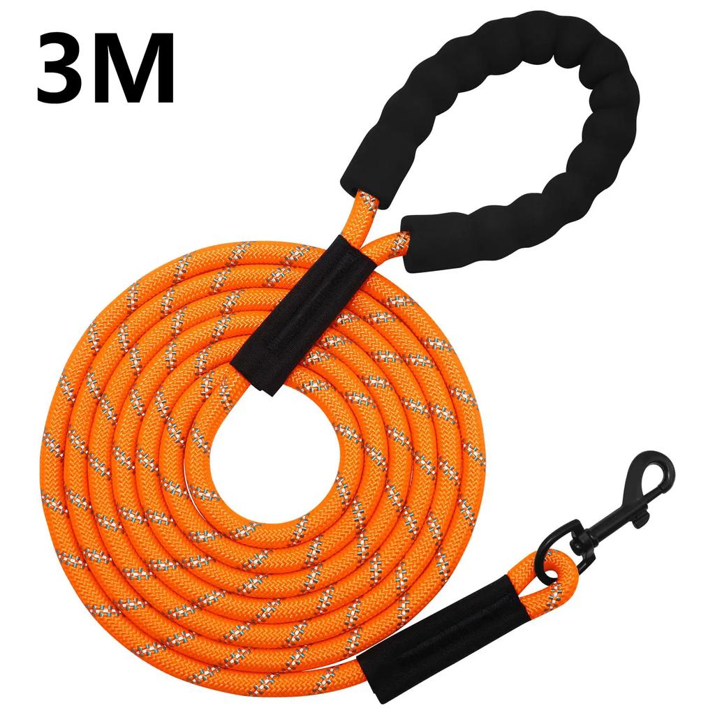 3M Dog Leash , Reflective Long Dog Rope Leash with Soft Padded Handle for Dogs, Suitable for Small To Large Dogs,