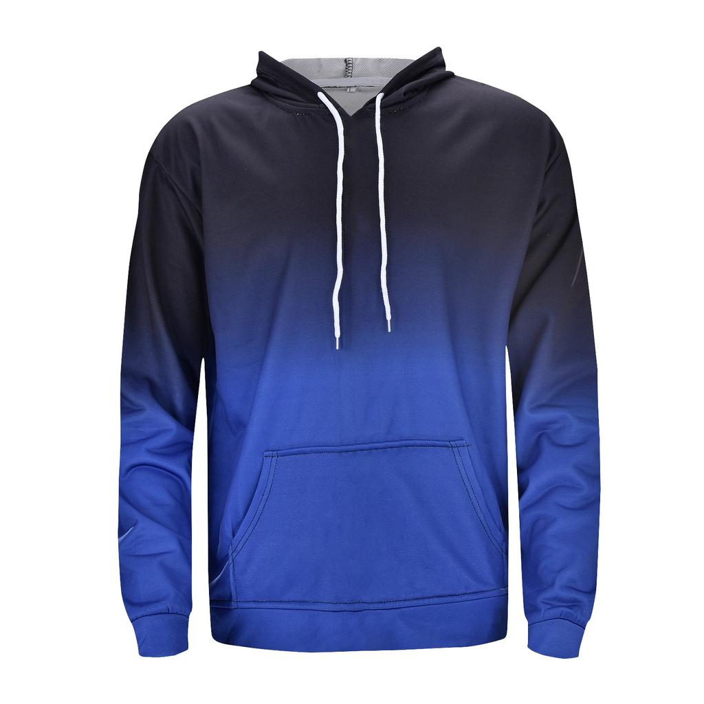 Męskie luźne bluzy z długim rękawem w gradientowych kolorach. Męskie sportowe bluzy z długim rękawem