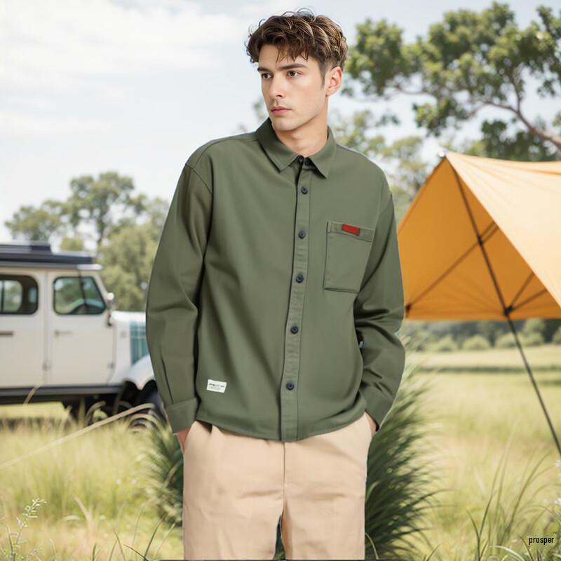 JEEP Men s 100% Cotton Long-Sleeve Workwear Shirt 2XL