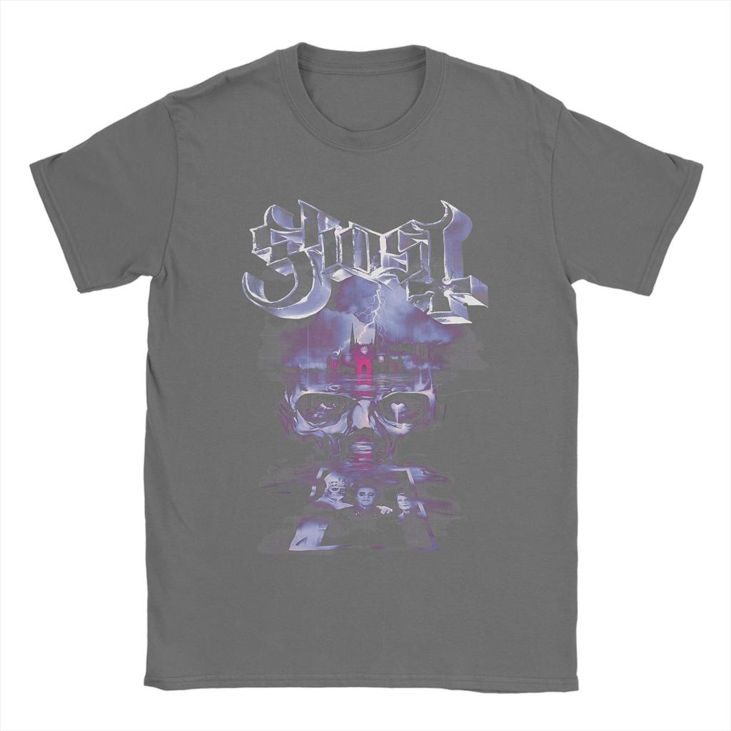 Men's T-Shirts Ghost Band Rock Metal Novelty Pure Cotton Tee Shirt Short Sleeve  T Shirt Round Neck Tops Unique