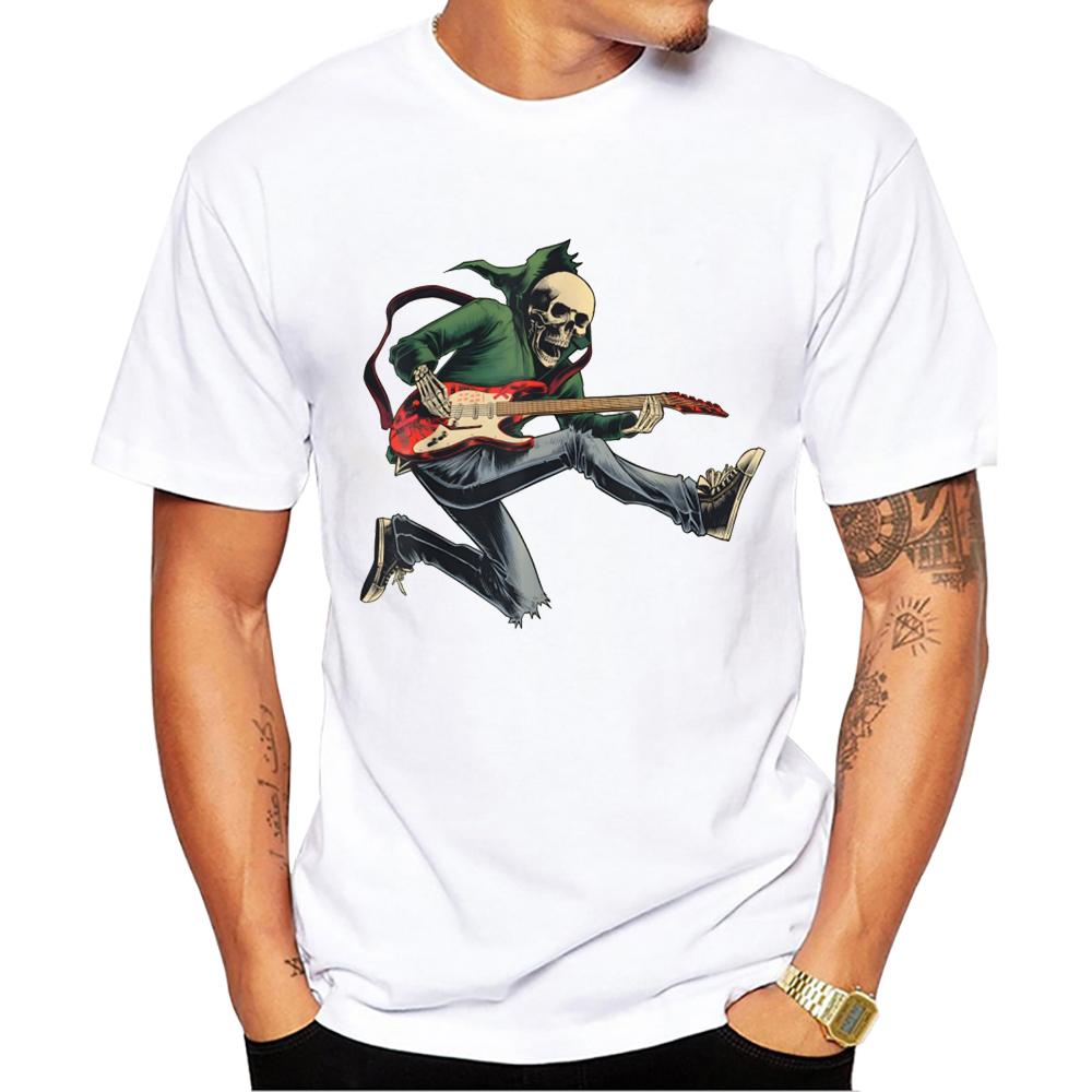 TEEHUB Vintage 3D Cat Play Guitar Men T-Shirt Fashion Streetwear Short Sleeve T Shirts Hipster Music Tee Cool Tops