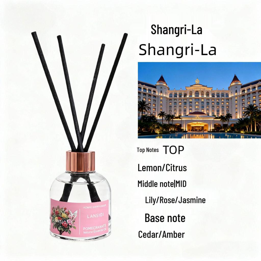 Flameless Aromatherapy Indoor Air Freshener with Natural Rattan for Bedroom and Wardrobe