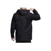 Adidas Solid Color Hooded Zip Jacket Men Outerwear Black HE7401