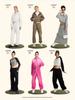 BE Women's 2024 Autumn/Winter Fashion: Hot Girl Washed Cardigan Suit & Short Sports Sweater Dress.