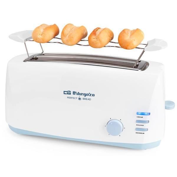 TECHSALES Grille-pain &eacute;lectrique - Orbegozo - TO 4500 - 1400W - 4 tranches - 6 niveaux de dorage