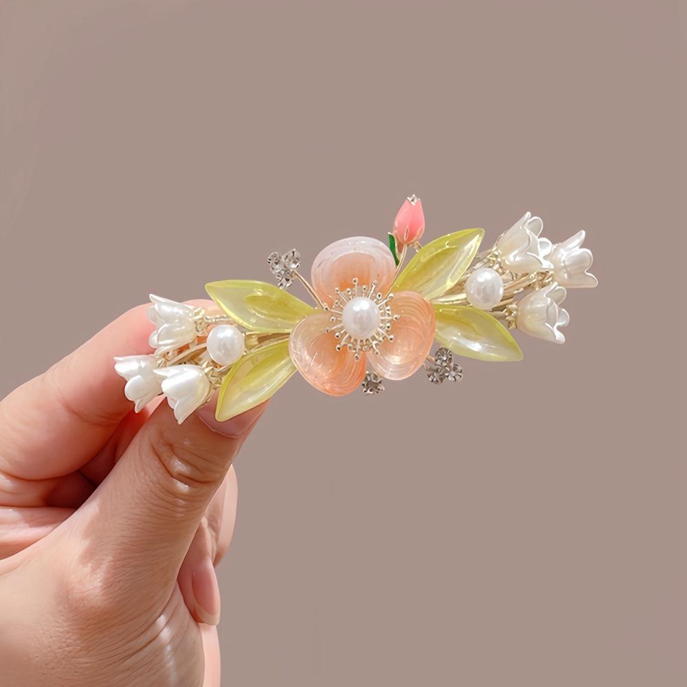 

Элегантная ретро-заколка для волос в виде цветка-бабочки с бантом - стиль ханьфу-чонсам