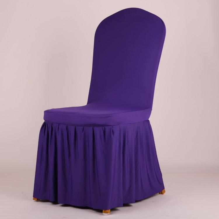 Pleated Elastic Chair Cover for Weddings, Restaurants, and Banquets