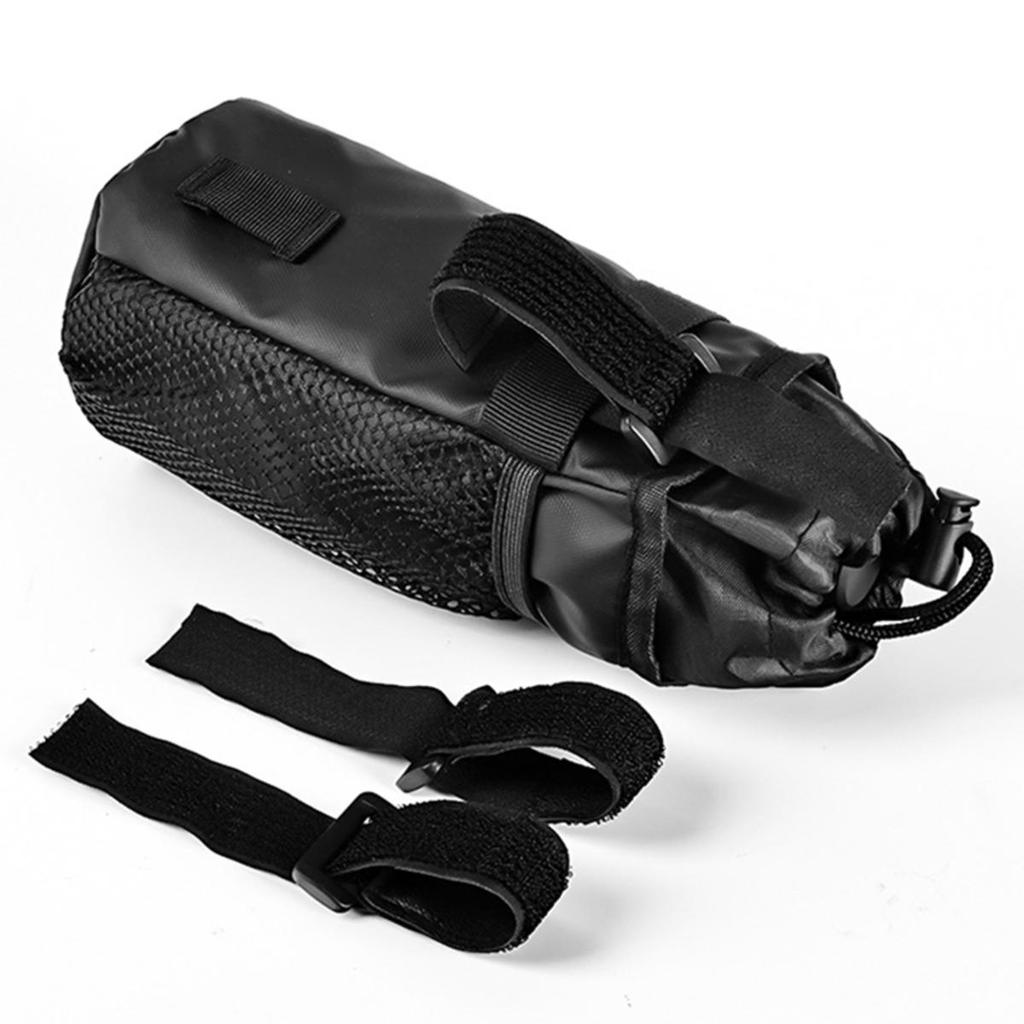 Bicycle Bag Bike Bottle Holder Handlebar Stem Thermal Bag with Mesh Pocket Coffee Cup Holders Cycling Water Bottle Carrier Bag