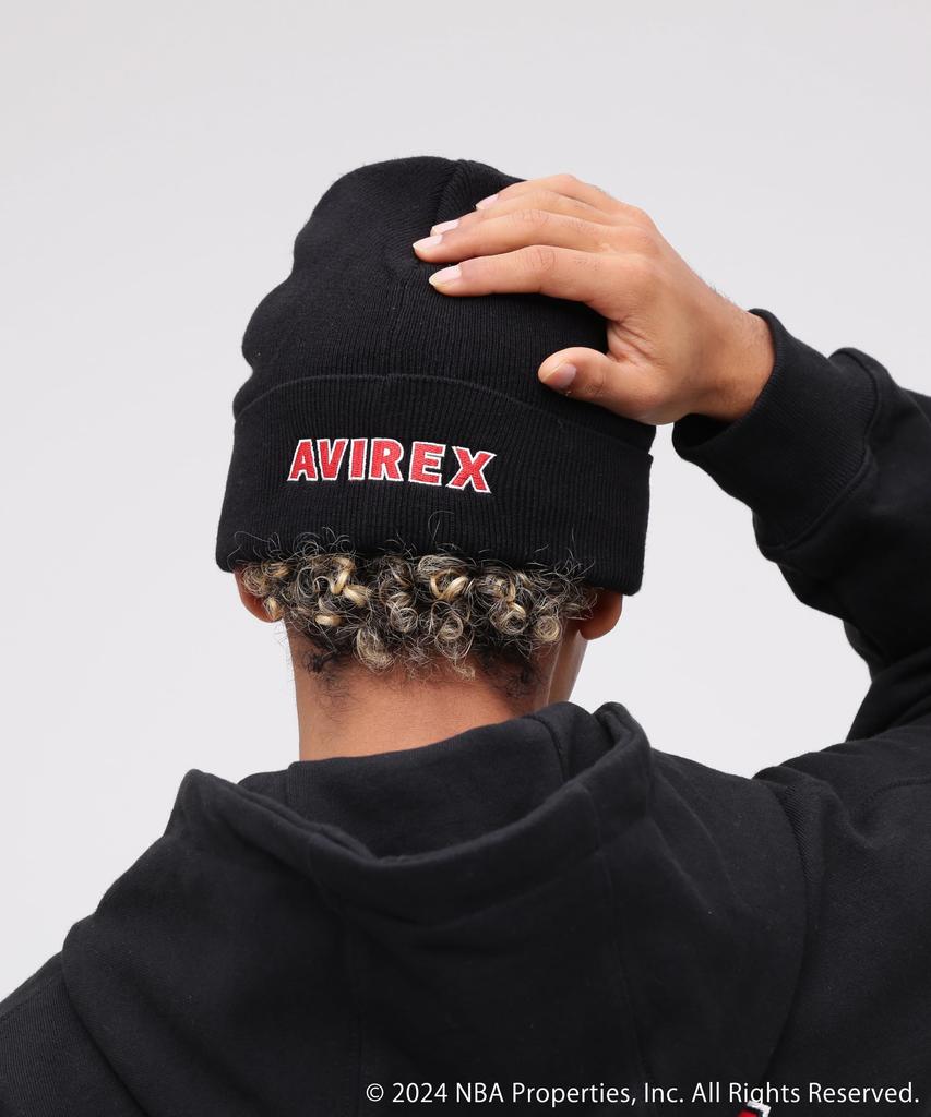 AVIREX X NBA KNIT CAP Men's F 100 Red 783-5174004