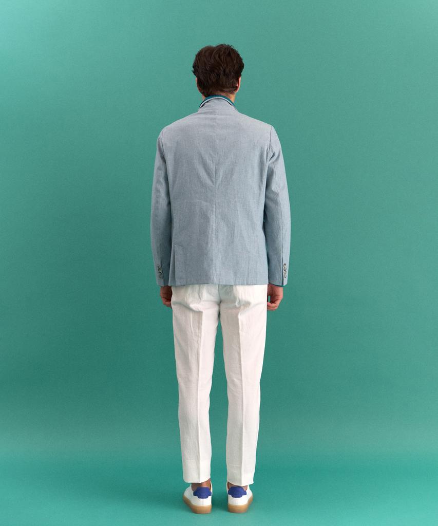 Panicale Sky Blue Cotton Linen Jacket