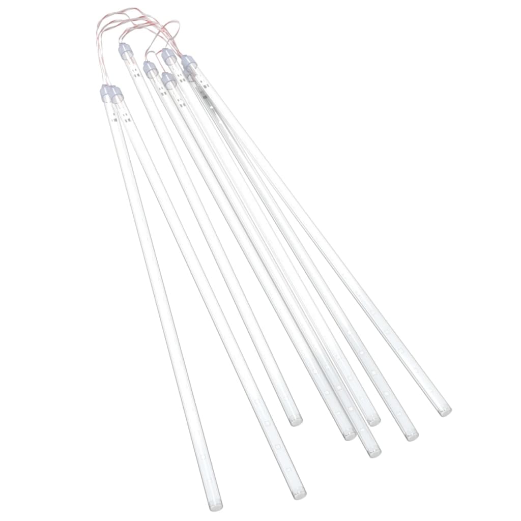 8 pcs. Meteor Lights 50 cm 288 LEDs for Indoor & Outdoor Use Blue