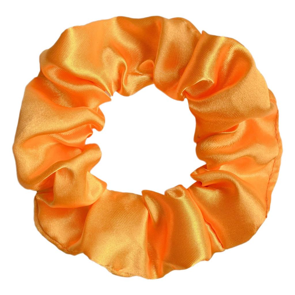 Seidensatin Scrunchies Damen Einfarbig Haargummi Elegant Pferdeschwanzhalter Gummiband Elastisches Haarband Haaraccessoires