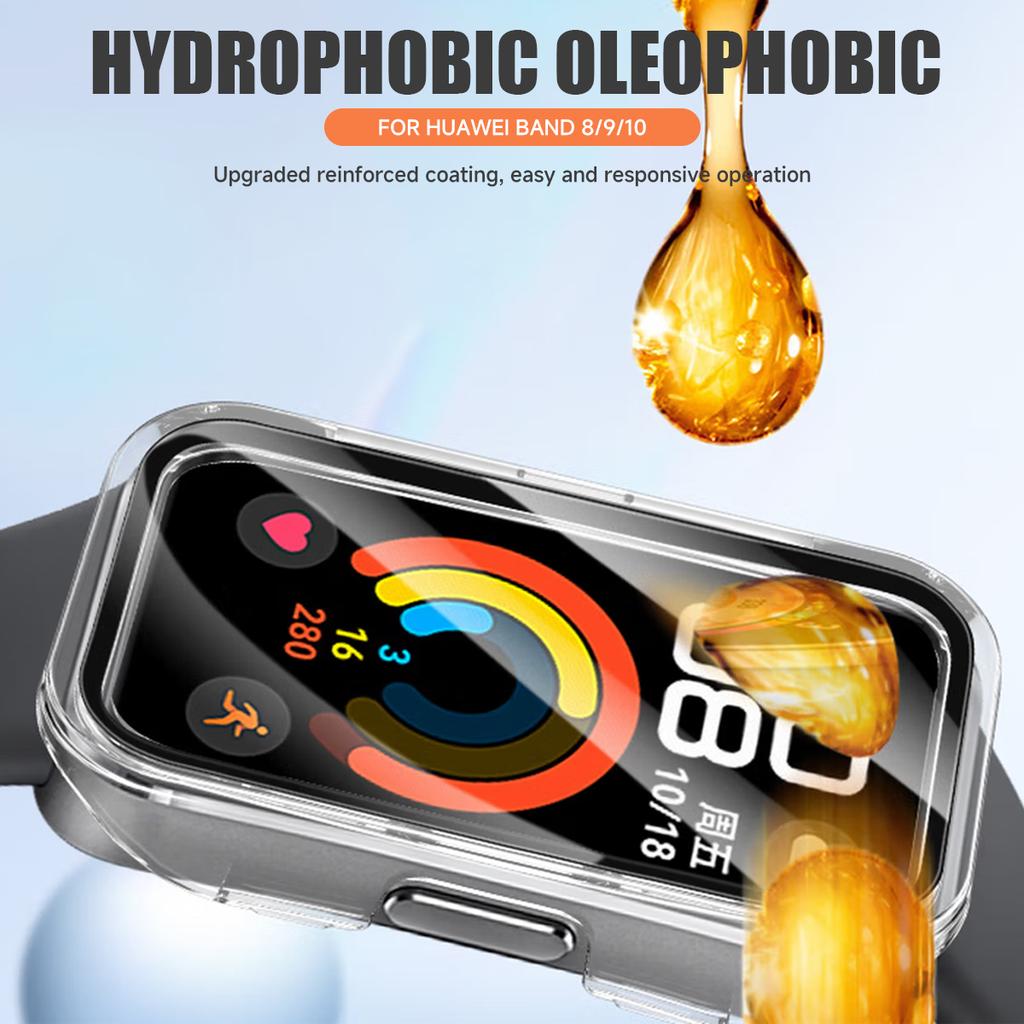 Case+Screen Protector For Huawei watch 10/9/8 Anti-Drop/Scratch Bumper Shell For Huawei Band 9/8/10 Smartwatch Protective Cover