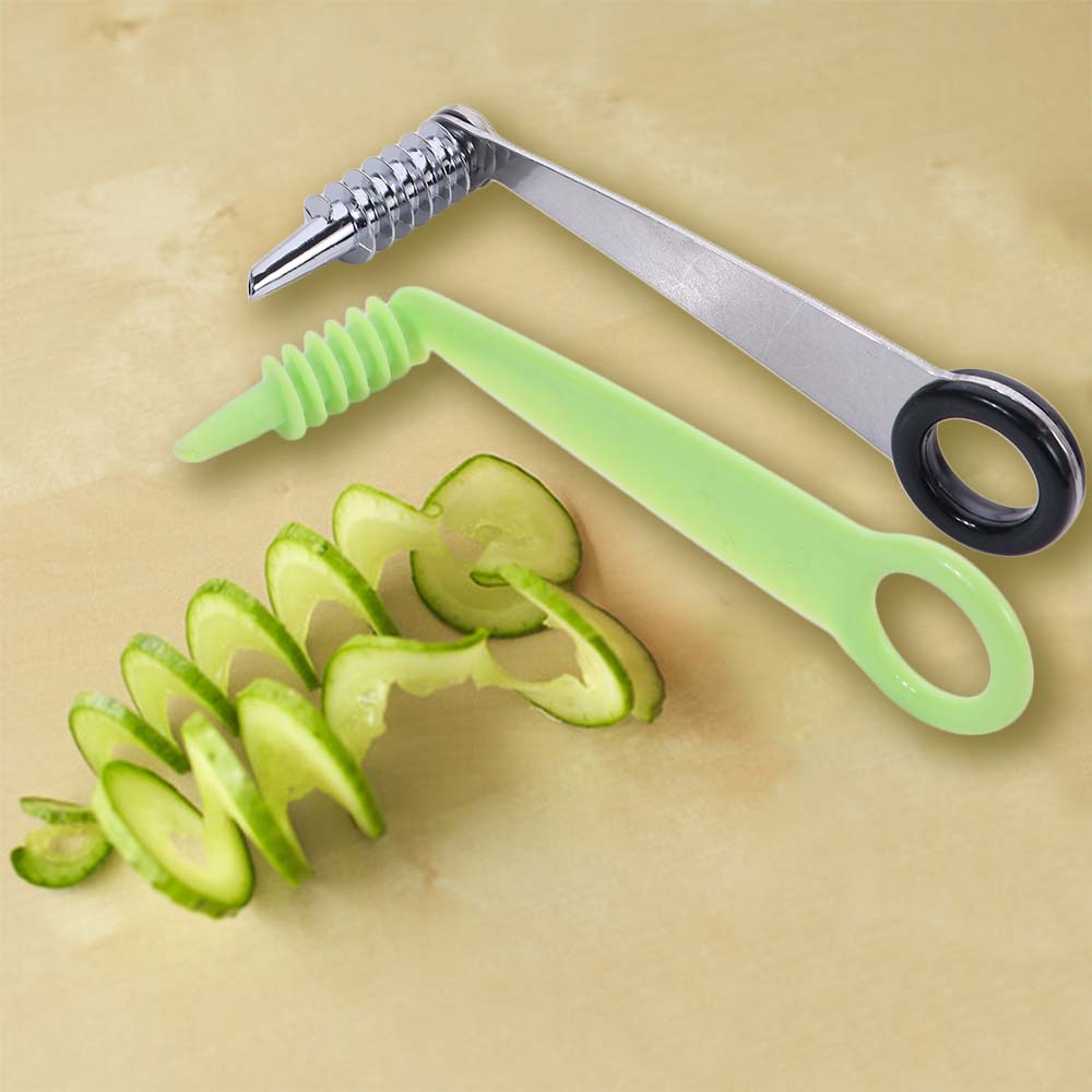 Stainless Steel Vegetable Spiral Cutting Machine Multifunctional Portable Vegetable Spiralizer Even Thickness Handheld