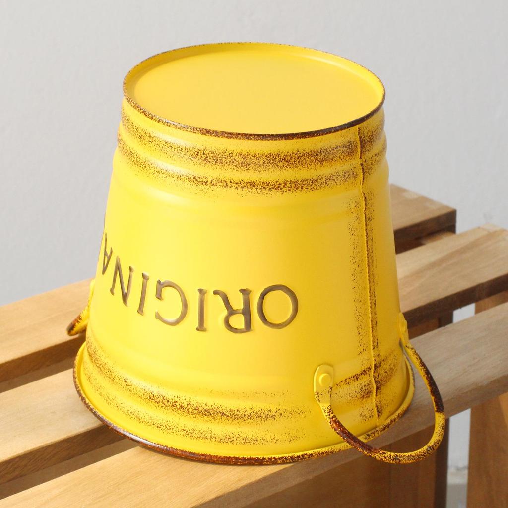 Vintage Double-Handled Iron Basin - Pansy Flower Pot with Retro Distressed Lettering for Garden Decoration
