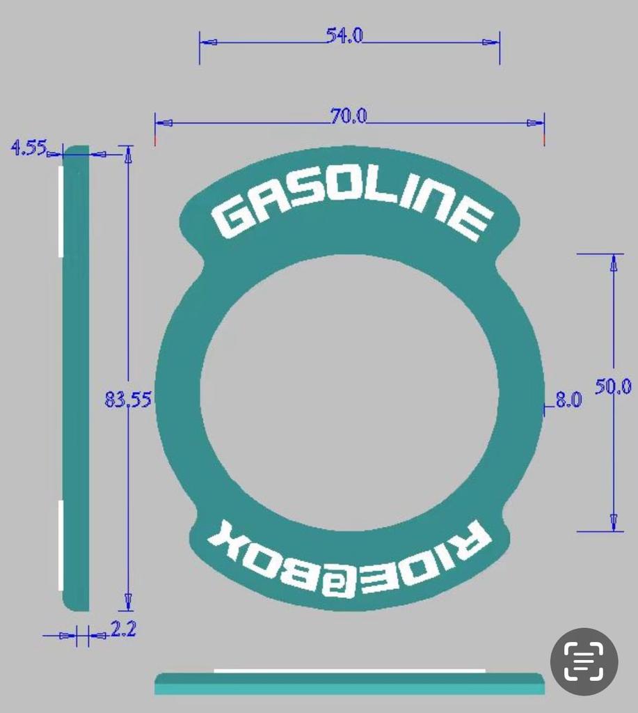 RIDE@BOX Fuel Inlet Ring for Diesel Vehicles, Double Tag, Green