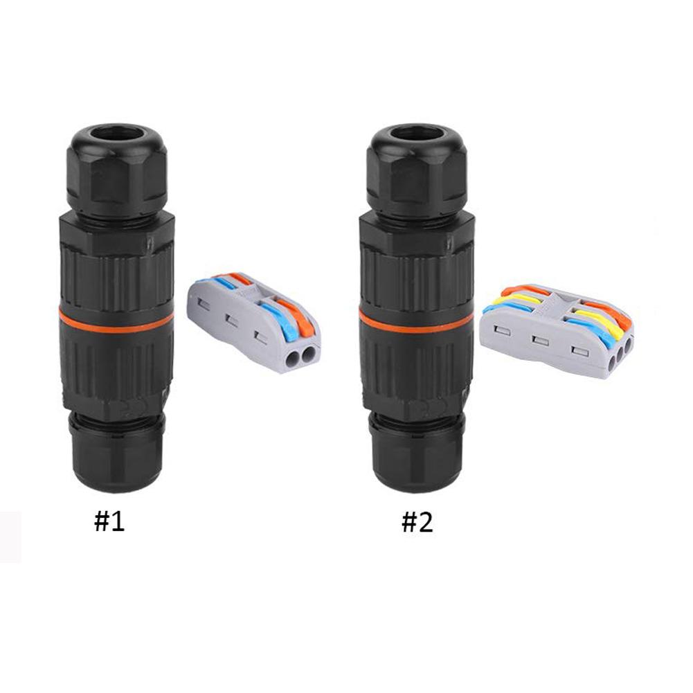 1PC IP68 Waterproof Joint Wire Quick Connection Waterproof Connector 2/3 Pin Solder Less LED Lamp Wiring Outdoor Rainproof Terminal