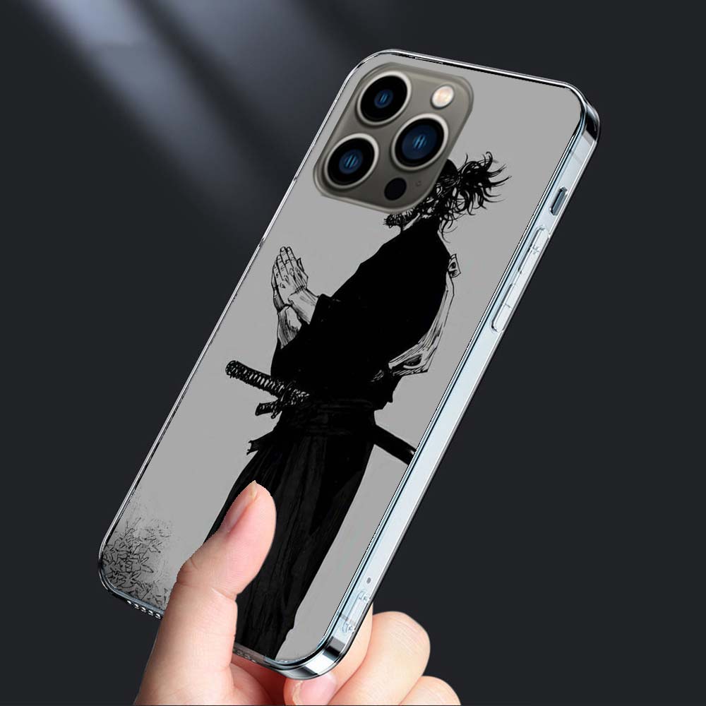 Manga Vagabond Phone Case For Iphone 16E 15 Pro 14 Plus 17E 16 17 Pro Max Air 11 12 13 Mini Shockproof Capa Cute Cover TPU Cl
