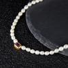 Fashion Versatile Temperament Niche Light Luxury Design S925 Sterling Silver Necklace Natural Freshwater Pearl Gem Necklace Women