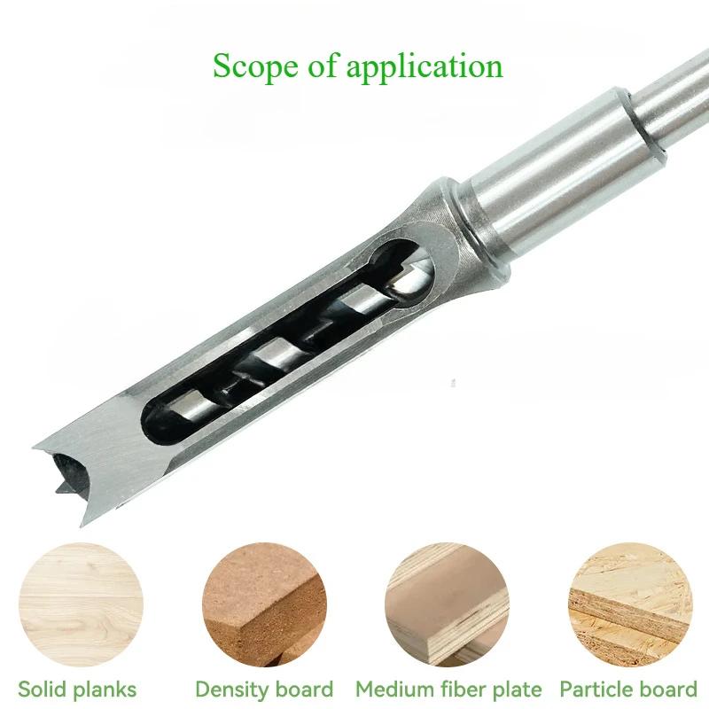 Steel Square Hole Drill Bit Set | 12.7mm Round Shank, Self-Centering, High Smooth Surface Finish | Suitable for Wood & Metal