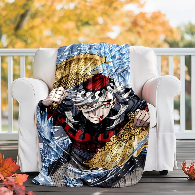 1pc douma2 Theme Blanket - Digital Print, Polyester, Cozy for All Seasons, Perfect for Outdoor, and Travel