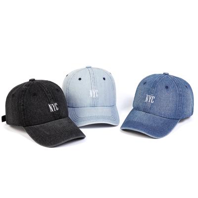 Mode Brief Stickerei Denim Baseball Cap Männer Cowboy Hut Frauen Outdoor Sport Hüte Wandern Caps Unisex Hut