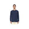 Anta Trainingsserie Logo Buchstaben Rundhals-Pullover Langarm-T-Shirt Herren Tops Mitternachtsblau 152337401-2