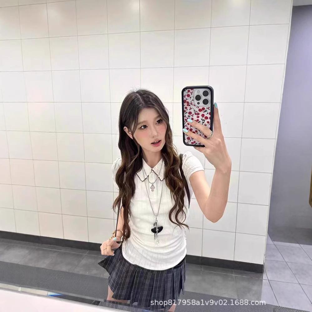 Women's College Style Slim Fit Polo T-Shirt - Summer 2025 Collection