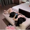 Ladies Sexy Sling Nightgown Nightdress Women's Sexy Lingerie Silk Satin Sleepwear Floral Pinting Nightwear Homewear Mini Dress