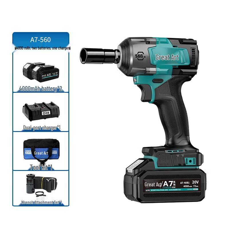 

Dayi 20V Brushless Lithium Impact Wrench A7-560 CN plug (adapter included)