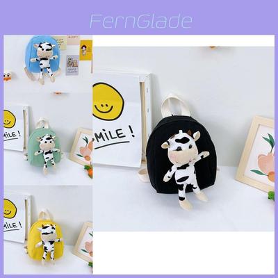 Adorable Cartoon Cow Children's Backpack Soft Durable Mini Backpack For Boys And Girls