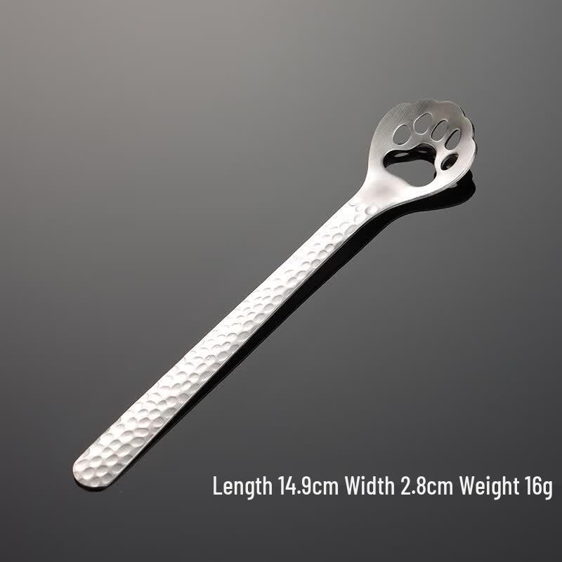 Qian Xing 304 Stainless Steel Cat Paw Hammered Stirring Spoons