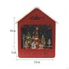 Weihnachts-Schneehaus Leuchtende Szene Holzfigur für Zuhause