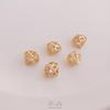 14K Gold-Filled Diamond-Shaped Cubic Zirconia Charm for Jewelry Making