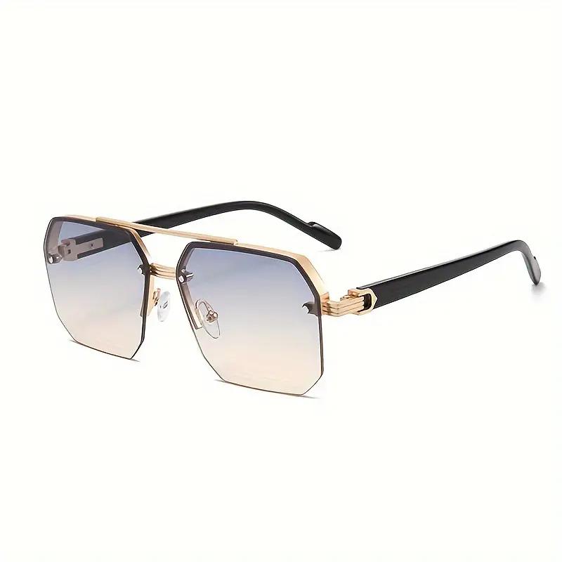 Classic Half-Frame Fashion Glasses for Men & Women - Vintage Style Slimming Effect for Driving & Outdoor Adventures Gradient