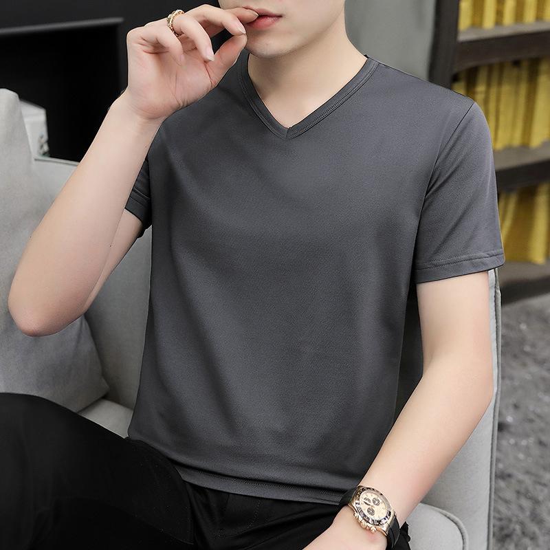 Men's T Shirt Short Sleeve V Neck T-Shirt Casual Summer Classic Basic Tee Shirts